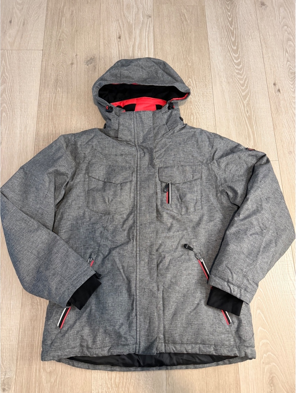 Killtec Gray Hooded Ski Jacket Level 3 Size 10